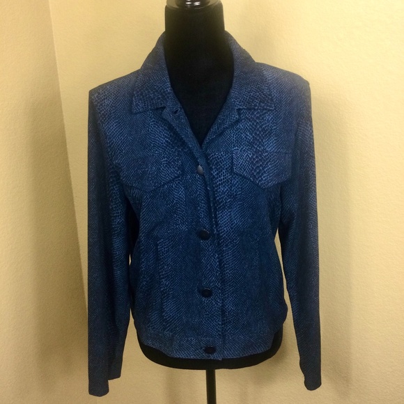 David Paul Jackets & Blazers - Jacket Blue Snakeskin by David Paul